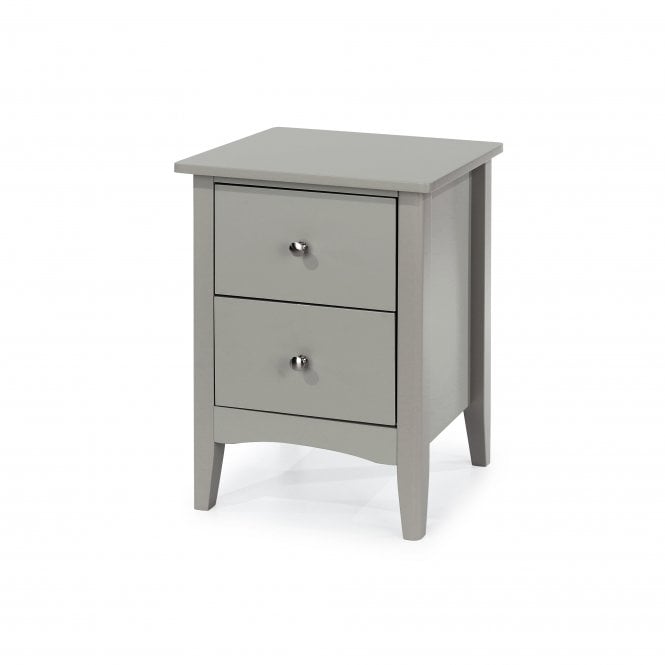 Core Como Grey 2 Drawer Bedside Cabinet