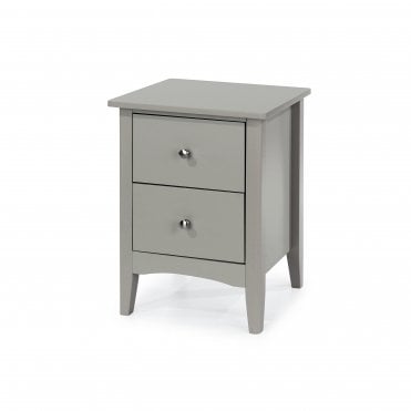 Como Grey 2 Drawer Bedside Cabinet