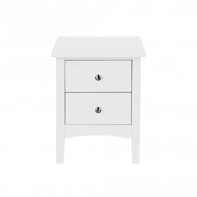 Core Como White 2 Drawer Petite Bedside Cabinet