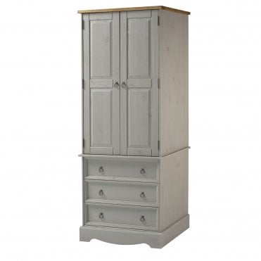 Corona Grey 2 Door & 3 Drawer Wardrobe