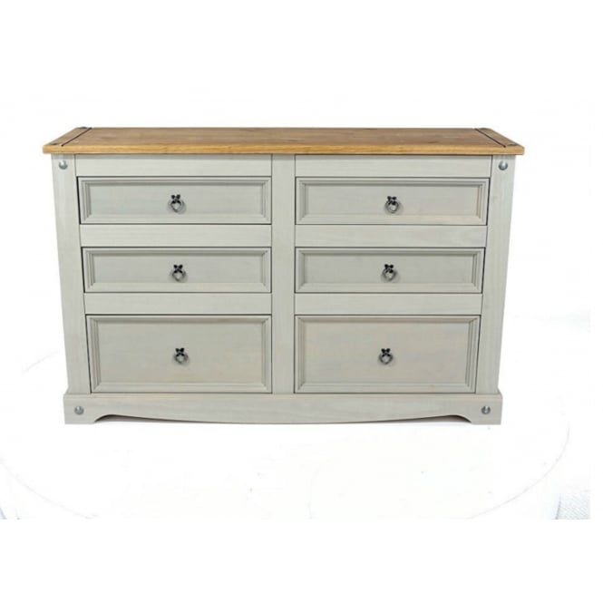 Core Corona Grey 3 + 3 Drawer Chest