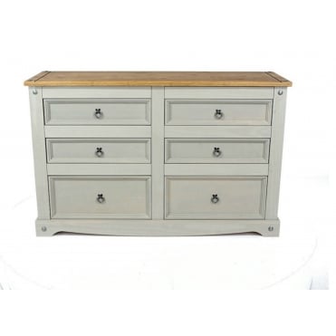 Corona Grey 3 + 3 Drawer Chest