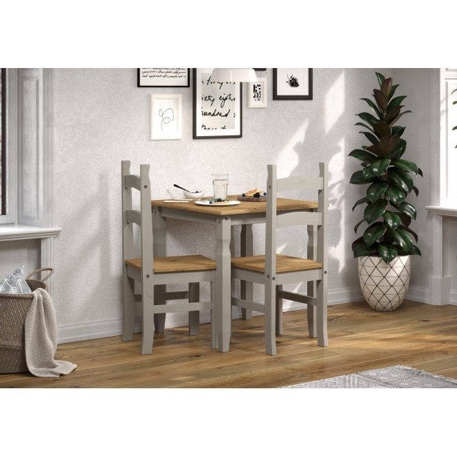 Core Corona Grey Linea Ladder Back Chair x 2