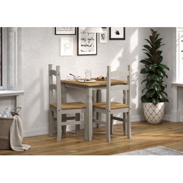 Corona Grey Linea Ladder Back Chair x 2