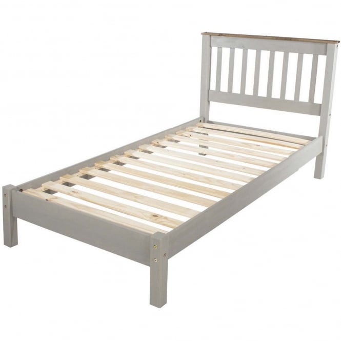 Core Corona Grey Single Low End Bed Frame