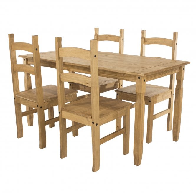 Core Corona Large Rectangular Dining Table & 4 Chairs
