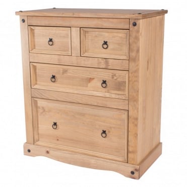 Corona Pine 2 + 2 Drawer Chest