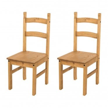 Corona Solid Pine Chairs x 2