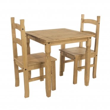 Corona Square Dining Table & 2 Chairs
