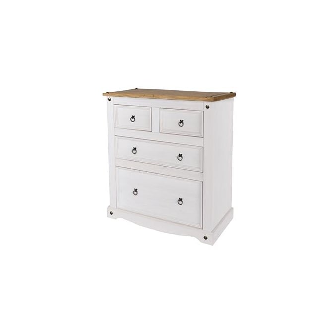 Core Corona White 2 + 2 Drawer Chest