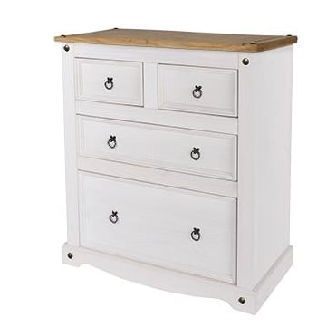 Corona White 2 + 2 Drawer Chest
