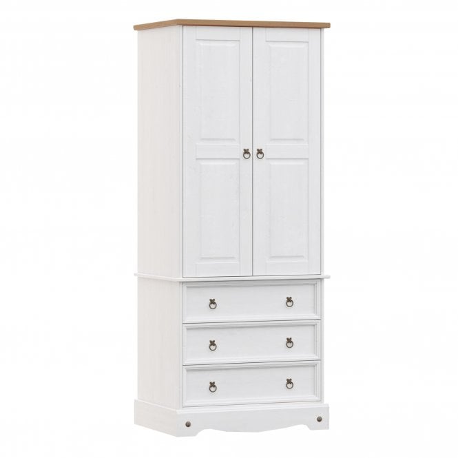 Core Corona White 2 Door & 3 Drawer Wardrobe