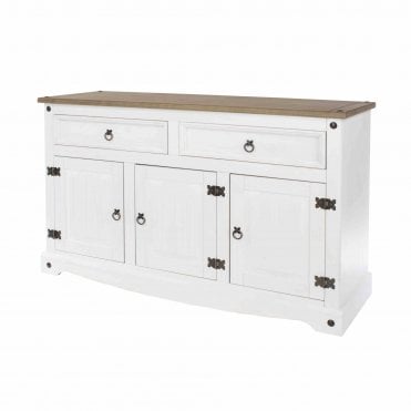 Corona White with 3 Doors & 2 Drawers