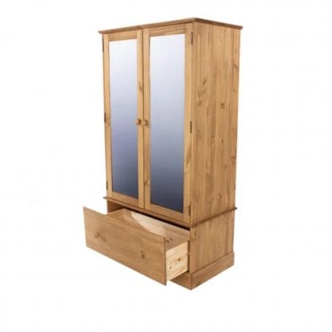 Cotswold Pine 2 Door Wardrobe with Drawer
