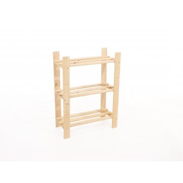 Pine 3 Shelf Slatted Storage Unit