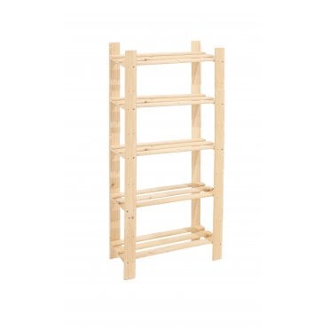 Pine 5 Shelf Slatted Storage Unit