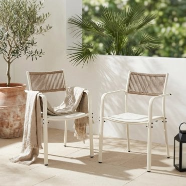 Rope Round Plastic Bistro Set