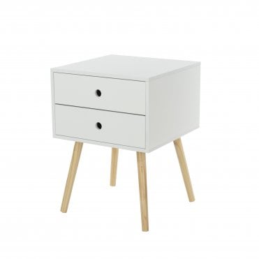 Scandia 2 Drawer Bedside Cabinet