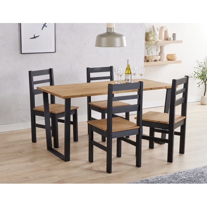 Core Texas 4 Seat Dining Set with Large Table