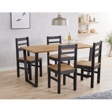 Texas 4 Seat Dining Set with Large Table