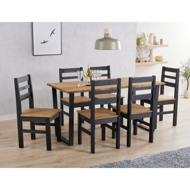 Core Texas 6 Seat Dining Set with Large Table