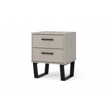 Texas Grey 2 Drawer Bedside Cabinet