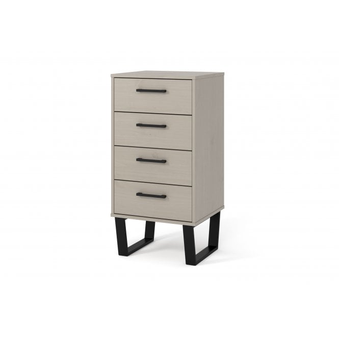 Core Texas Grey 4 Drawer Narrow Chest