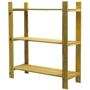 Three Shelf Slatted Storage Unit