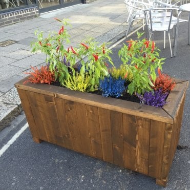 13 Slat Wooden Planter