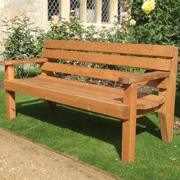 2 Seater Garden Bench With Arms