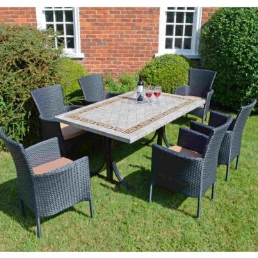 Burlington Dining Set with 6 Stockholm Chairs