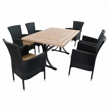 Hampton Dining Set with 6 Stockholm Chairs