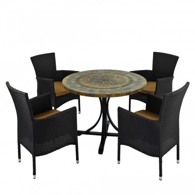 Europa Leisure Monterey Dining Set with 4 Stockholm Chairs