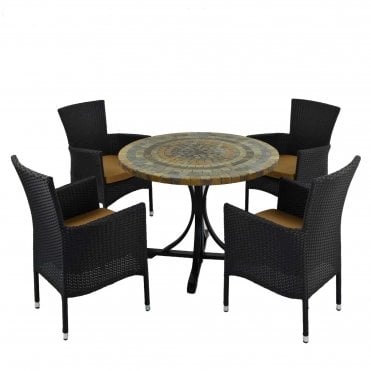 Monterey Dining Set with 4 Stockholm Chairs