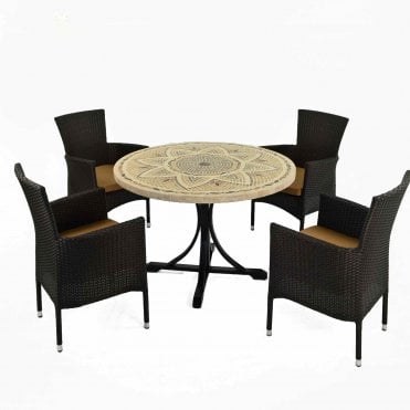 Montpellier Dining Set with 4 Stockholm Chairs