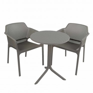 Step Turtle Dove Bistro Set with Net Chairs