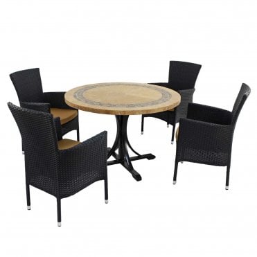 Vermont Dining Set with 4 Stockholm Chairs