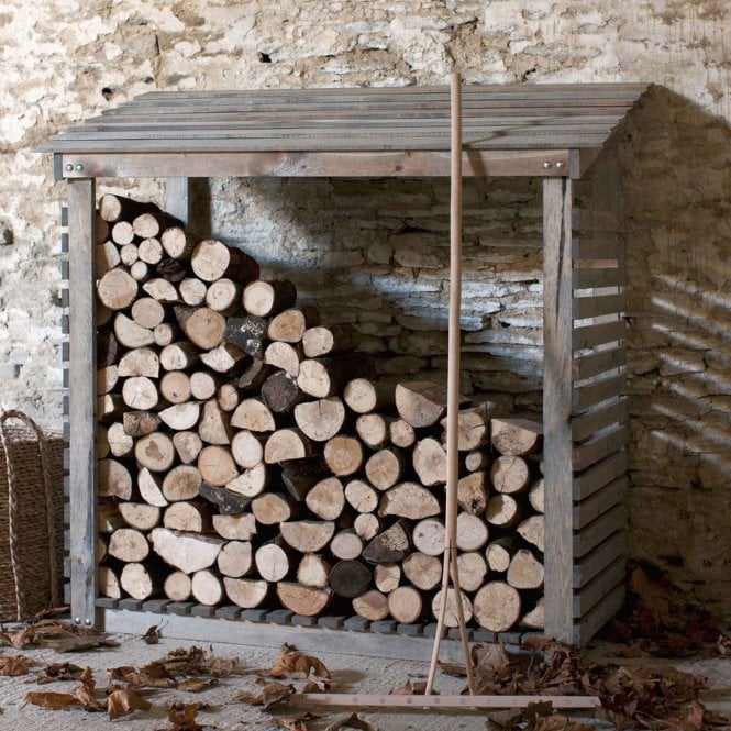 Garden Trading Aldsworth Log Store - Wide - Spruce