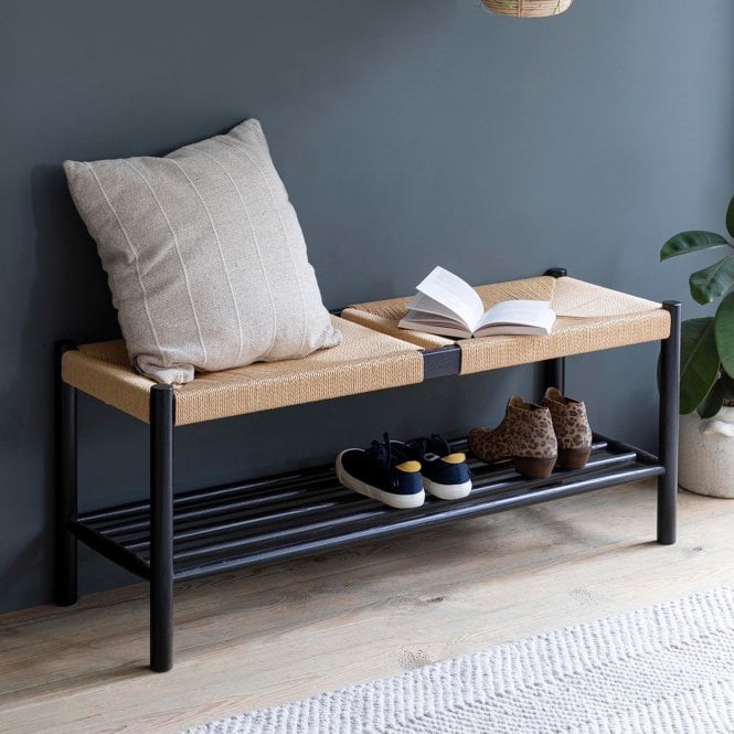 Garden Trading Longworth Hallway Bench - Black