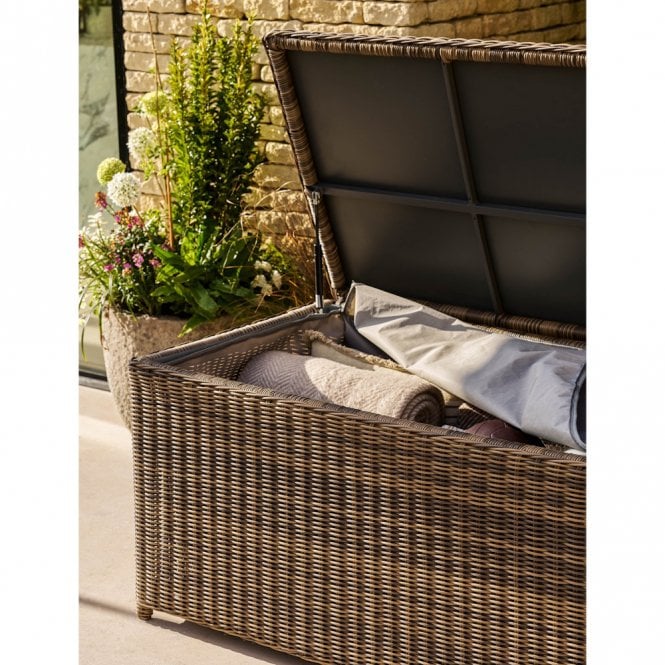 Garden Trading Skala Storage Box - Pe Rattan, Dark Natural, Large