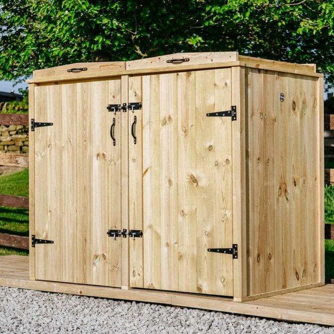 Garden Village 1 Wheelie Bin & 2 Recycle Box Combo Store