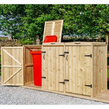 2 Wheelie Bin & 2 Recycle Box Combo Store