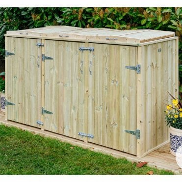 Shireburn 2 Wheelie Bin & 2 Recycle Box Store