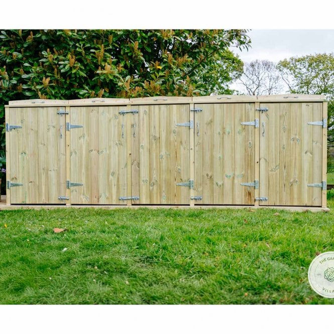 Garden Village Shireburn 3 Wheelie Bin & 4 Recycle Box Store