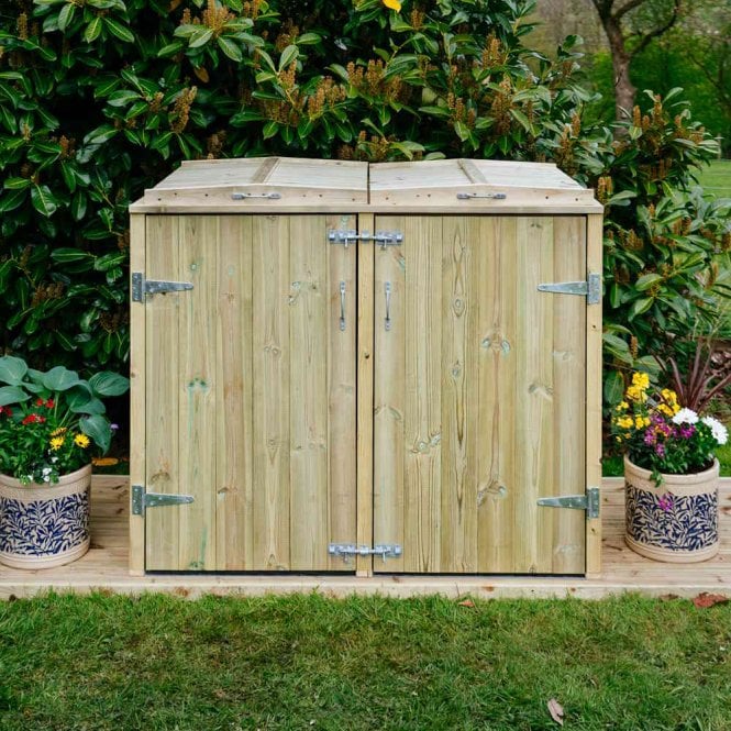 Garden Village Shireburn Double Wheelie Bin Store