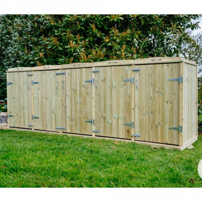 Garden Village Shireburn Quintet Wheelie Bin Store