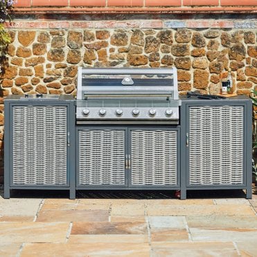 Grillstream Java Outdoor Kitchen 6 Burner Hybrid with Ceramic Side Burner - Stainless Steel
