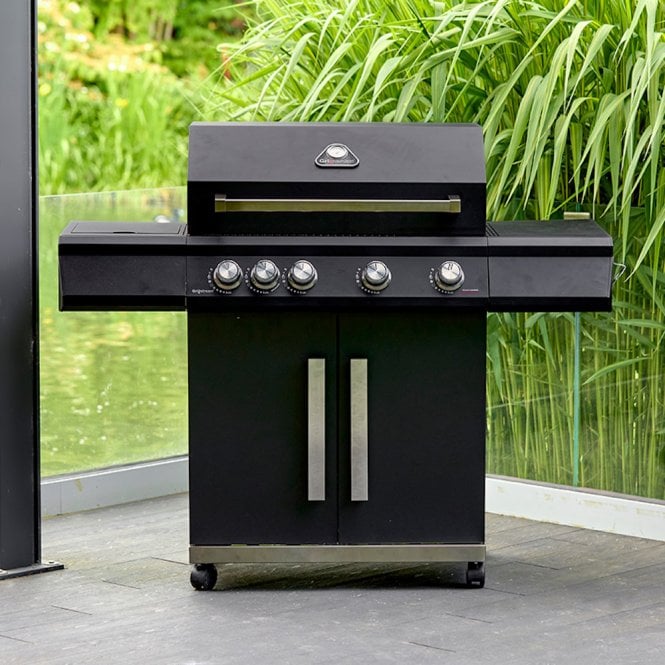 Grillstream Stealth 4 Burner with Side Burner - Matt Black