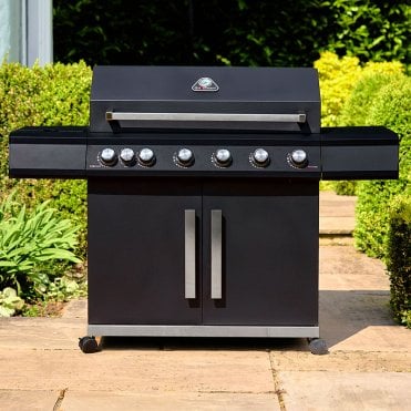 Stealth 6 Burner with Side Burner - Matt Black