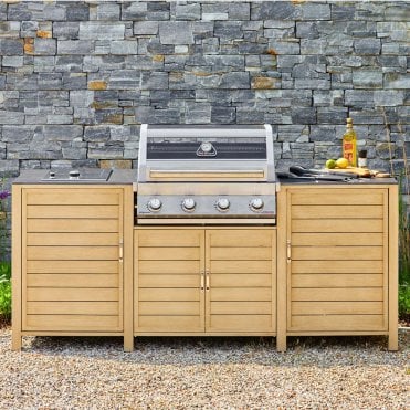 Venice 4 Burner Hybrid Gas & Charcoal Outdoor BBQ Kitchen